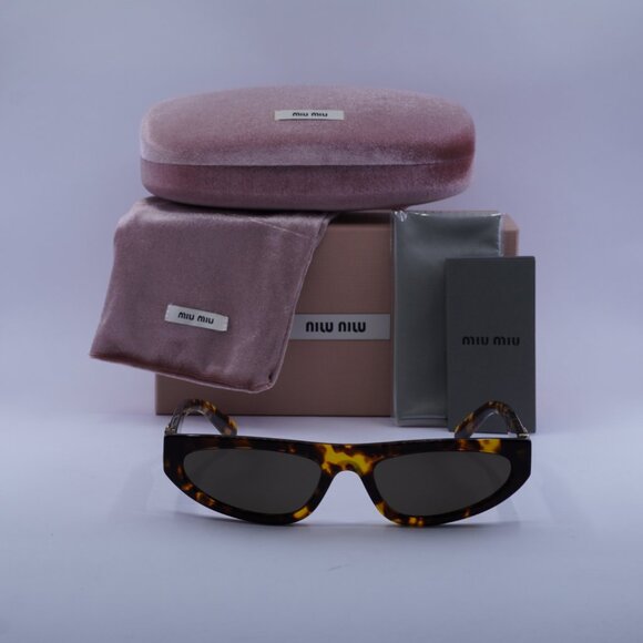 Miu Miu MU07ZS VAU06B Geometric Sunglasses – Honey Havana main image 6